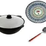 Узбекский казан чугунный 22л с крышкой + ляган 37 см+ шумовка 48 см в подарок